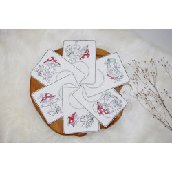 Stickserie ITH - MugRugs Pilz Fräulein